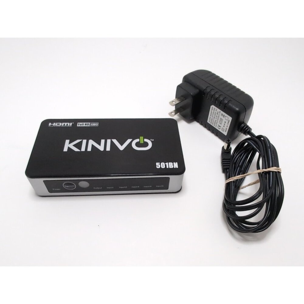 Kinivo 501BN High Speed HDMI Switch With Power No Remote TESTED